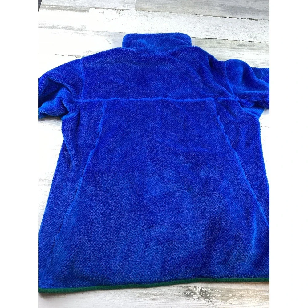 PATAGONIA Re-Tool Snap-T Pullover Blue/Green Fleece Women's  XL PolarTec 1/4 Zip - Picture 9 of 13
